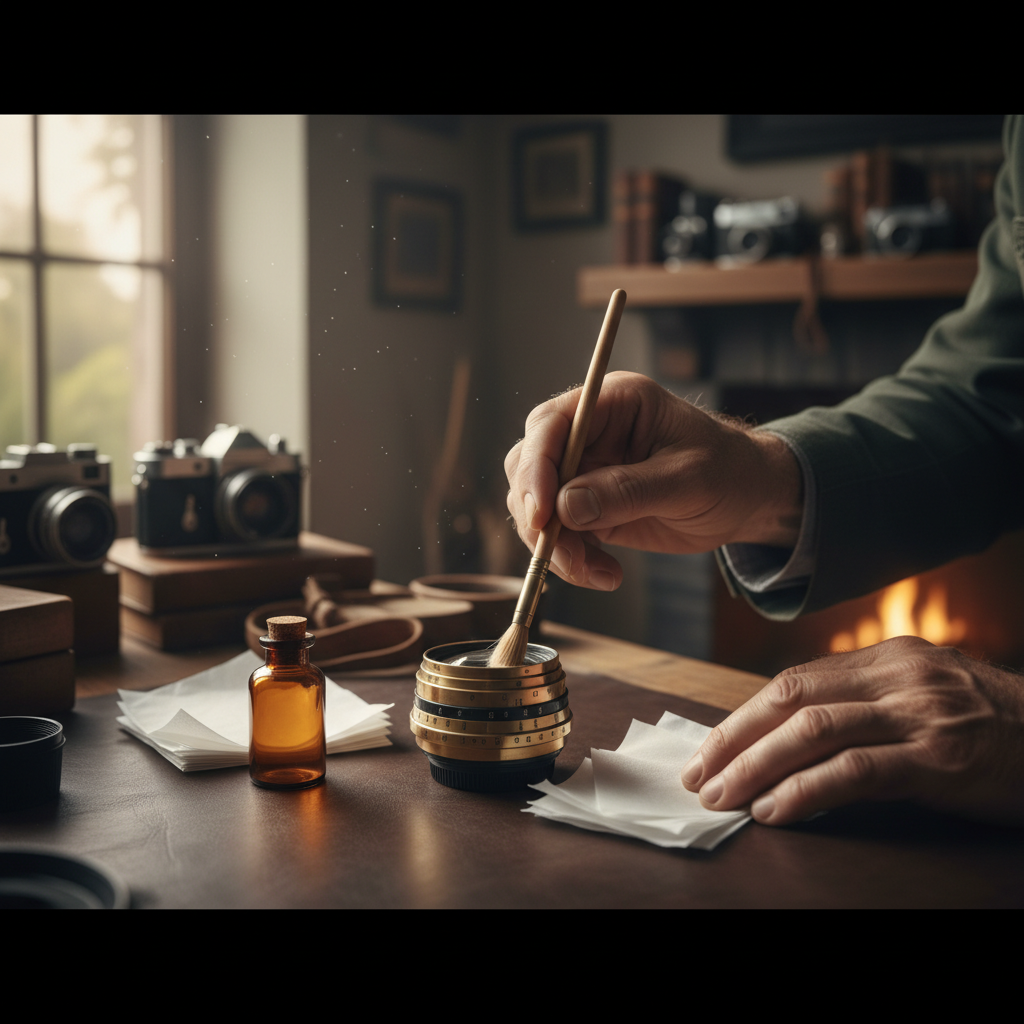 Cleaning Vintage Camera Lenses: Camel-Hair Brushes and Gentle Lens Paper — visual companion 2