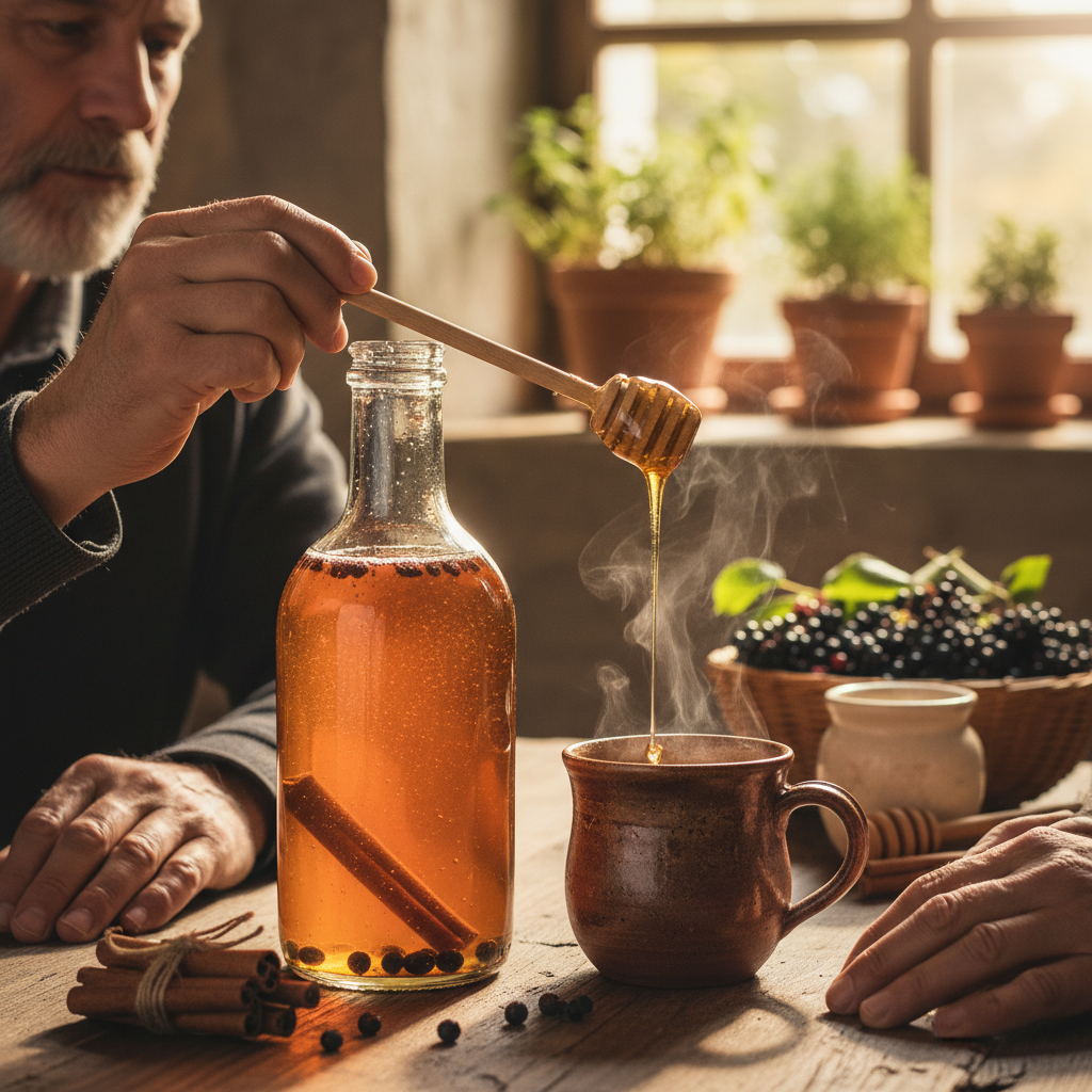 Elderberry Cordial: Rich Autumn Tonics Brewed with Honey and Cinnamon — visual companion 2