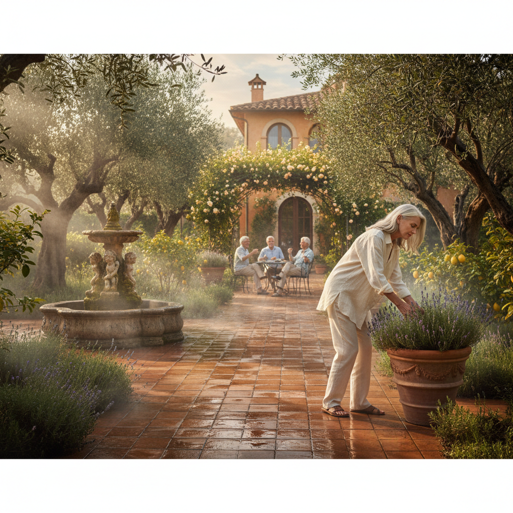 Sunlight on Wet Terracotta: The Scent of Steaming Garden Tiles After Rain — visual companion 3