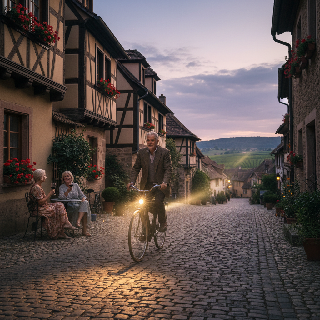 The Dynamo Bicycle Light: Humming Wheels and Warm Golden Beams in the Evening — visual companion 3