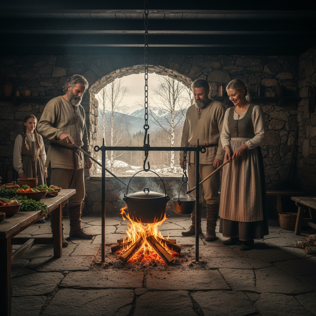 The Cast Iron Kettle Hanger: Adjusting Cooking Pots Over Birch Hearth Flames — visual companion 3