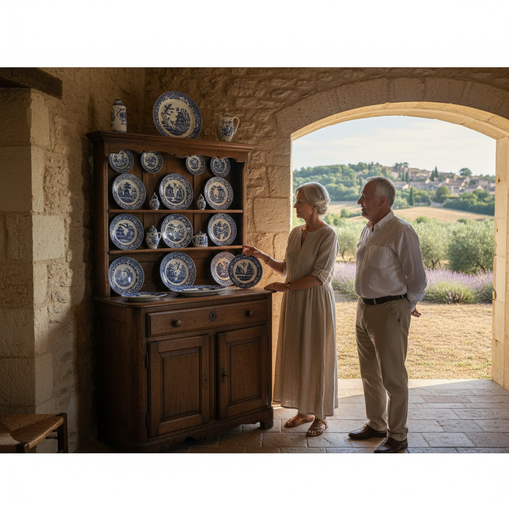 The Corner Dresser Displaying Blue Willow Plates: Inherited China Patterns — visual companion 3