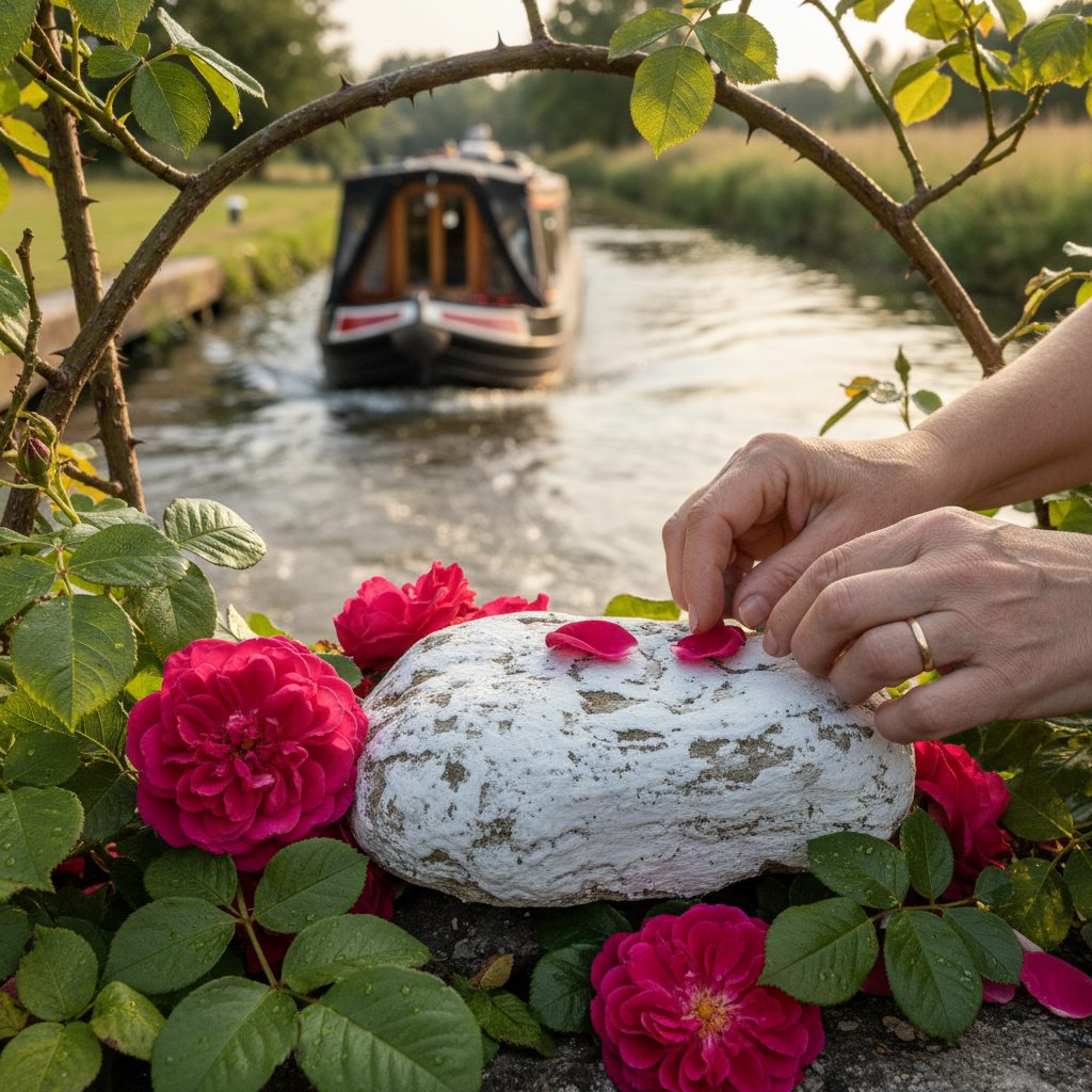 The Lockkeeper's Garden: Rose Bushes, Whitewashed Stones, and Passing Narrowboats — visual companion 2