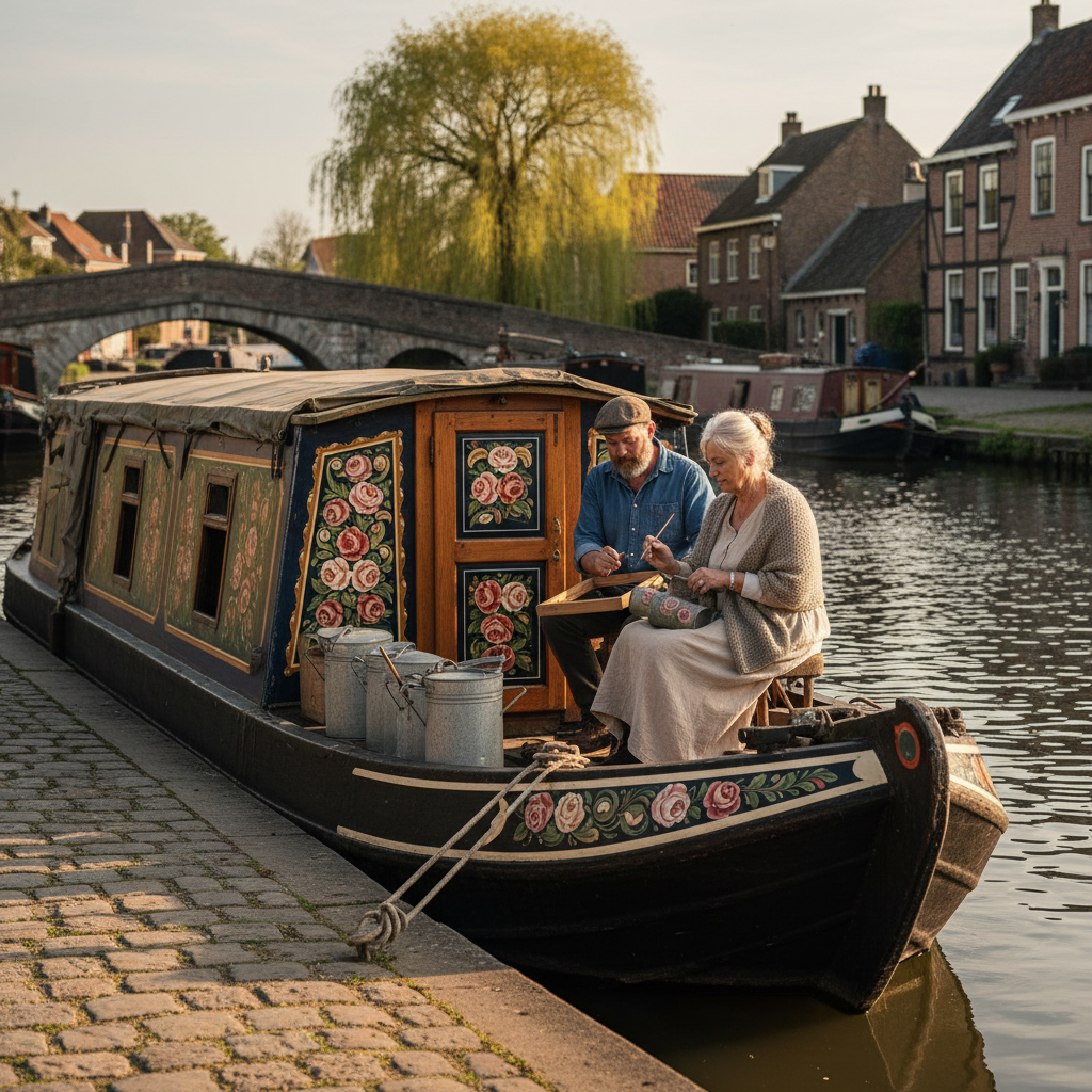 Canal Barge Painted Roses: Folk Art Traditions on Water Cans and Cabin Doors — visual companion 3
