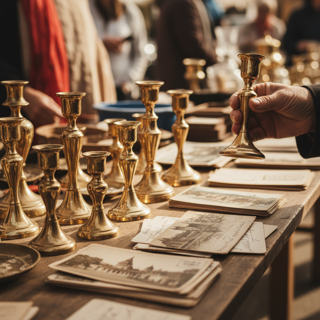 The Saturday Flea Market: Rummaging Through Brass Candlesticks and Old Postcards — visual companion 2