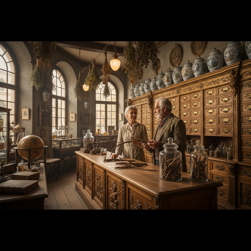 The Oldest Apothecary Shop: Gilded Drawers, Porcelain Jars, and Licorice Sticks — visual companion 3