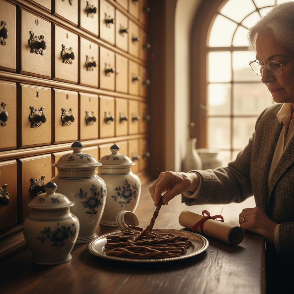 The Oldest Apothecary Shop: Gilded Drawers, Porcelain Jars, and Licorice Sticks — visual companion 2