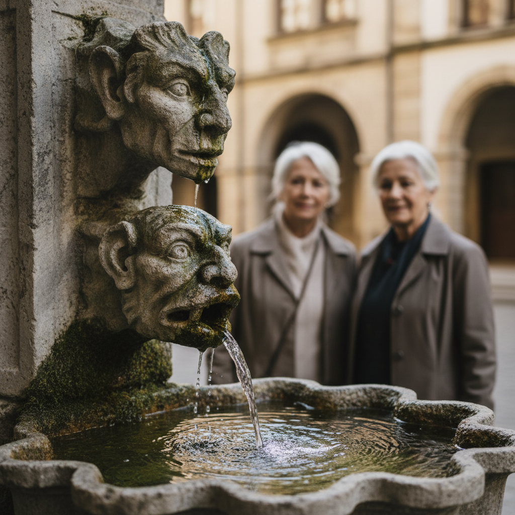 The Town Fountain's Gargoyles: Chilled Spring Water Flowing for Four Hundred Years — visual companion 2