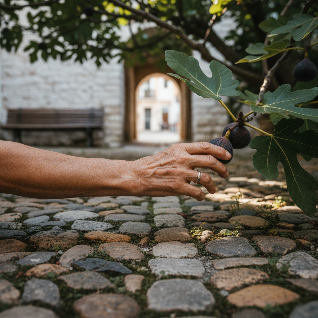 Cobblestone Courtyards with Fig Trees: Hidden Calm Behind Busy Shopping Streets — visual companion 2