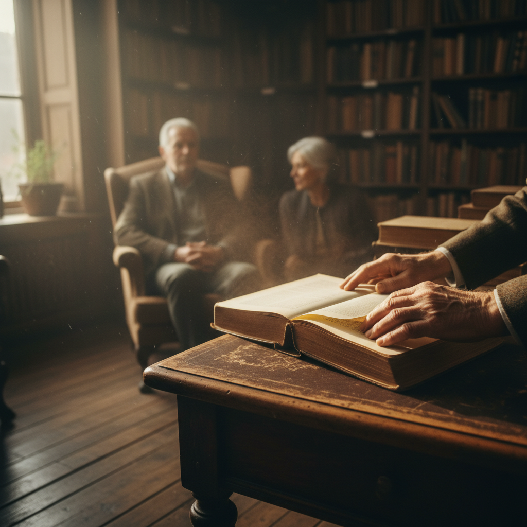 The Second-Hand Bookshop with Creaking Stairs: Scent of Aged Paper and Leather — visual companion 2