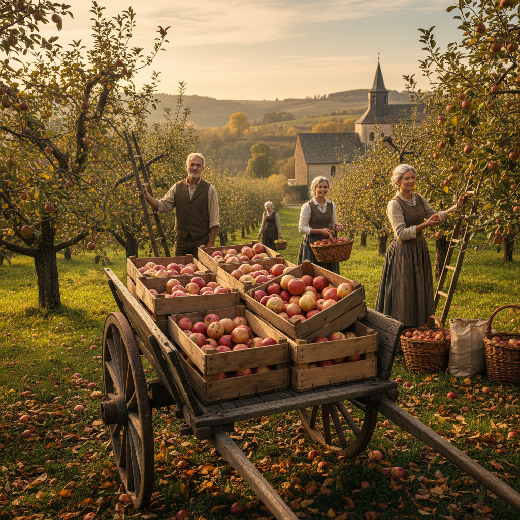 The October Apple Harvest: Wooden Crates of Cox's Pippins and Golden Russets — visual companion 3