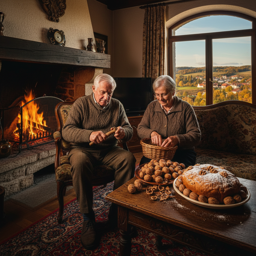 The Walnut Cracker by the Fireplace: Evening Shelling and Autumn Nut Breads — visual companion 3