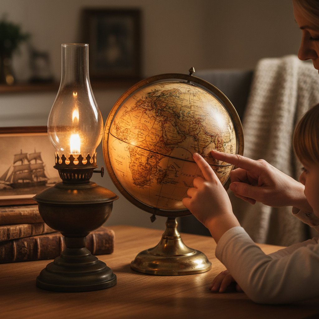 Looking at the World Globe by Lamplight: Tracing Ancestral Voyages with Young Fingers — visual companion 2