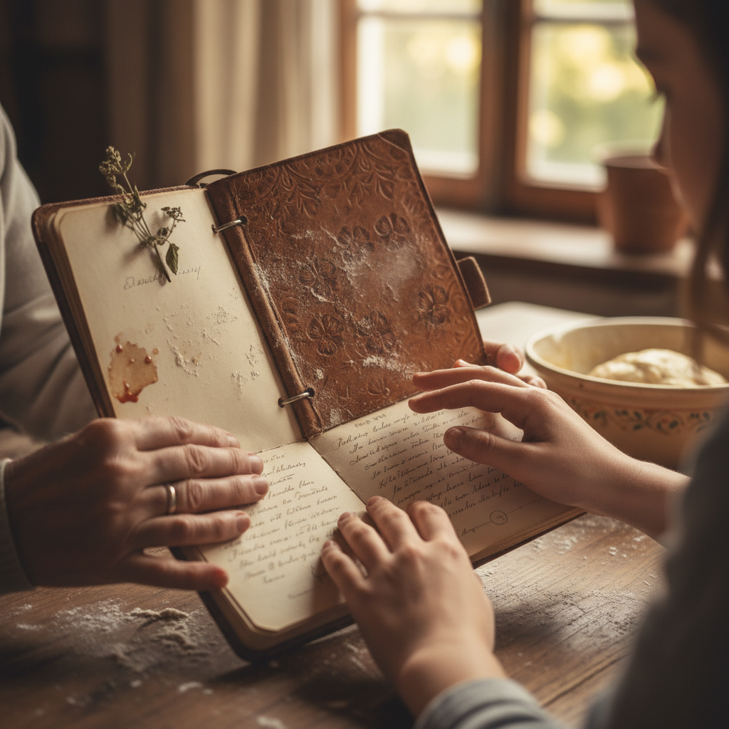 The Family Recipe Notebook Handed to a Granddaughter: Flour Smudges and Love — visual companion 2
