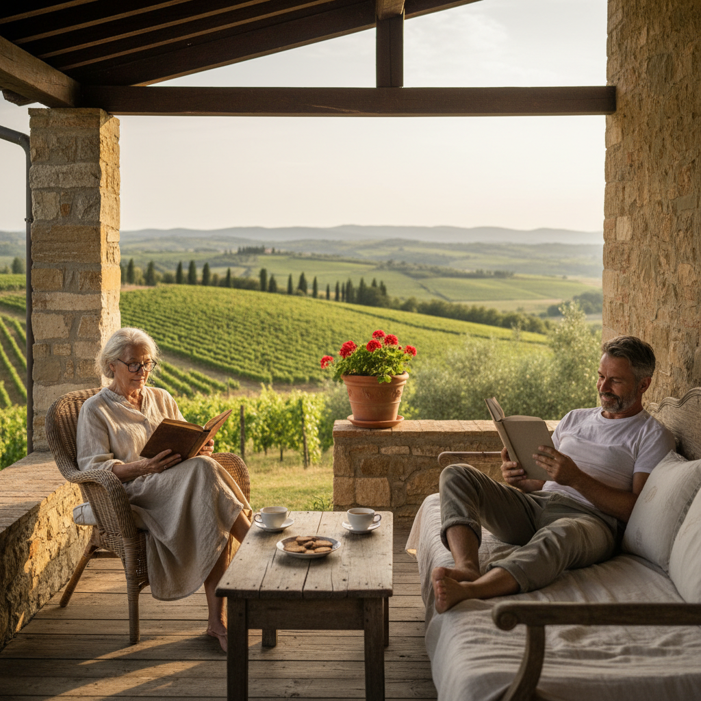 Quiet Companion Reading on the Porch: Two Generations Lost in Good Books — visual companion 3