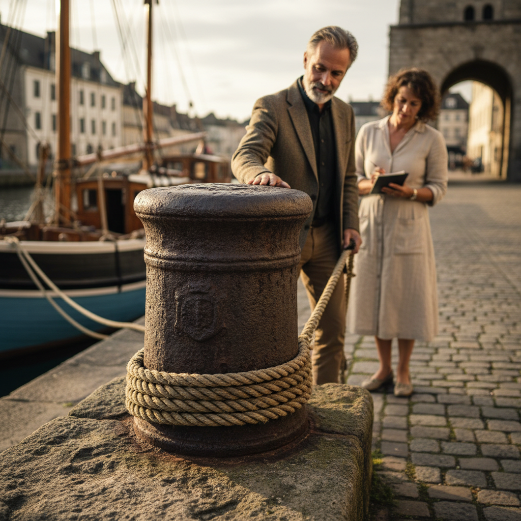 Mooring Bollards Carved from Ship Cannons: Historic Iron Along European Quays — visual companion 2