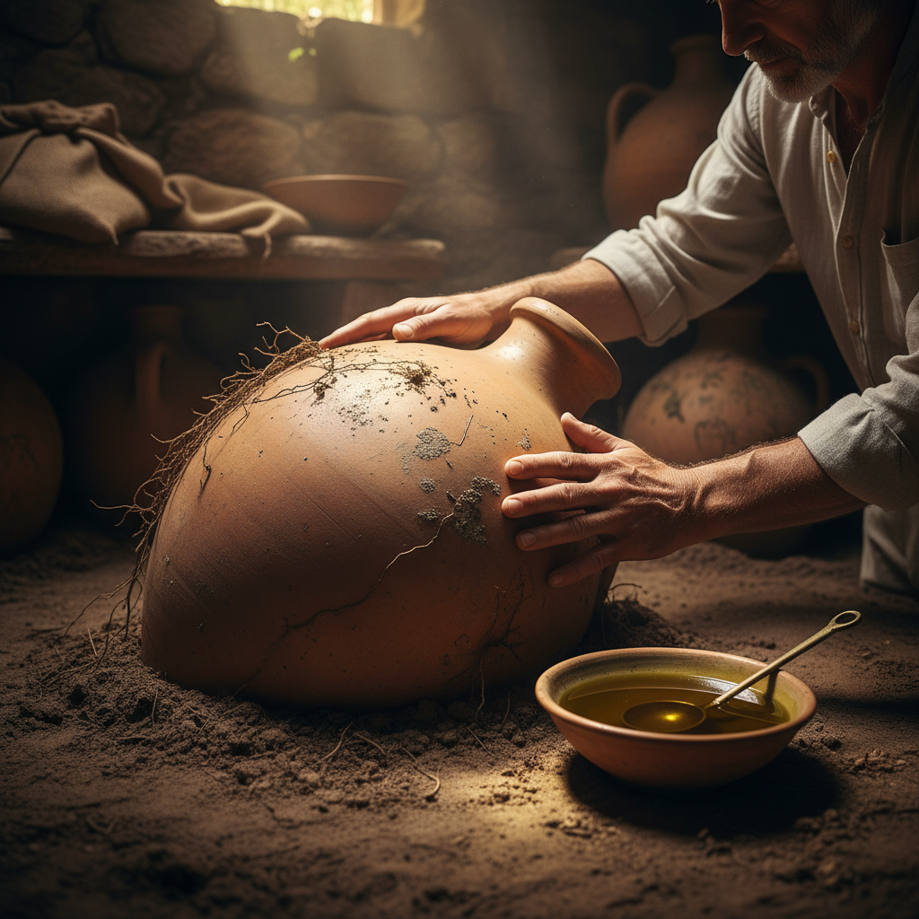 The Terracotta Olive Oil Amphora: Keeping Liquid Gold Cool Underground — visual companion 2