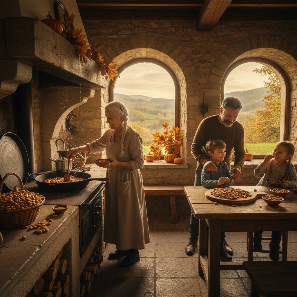 Toasting Raw Almonds with Sea Salt: Autumn Kitchen Snacks Across Generations — visual companion 3