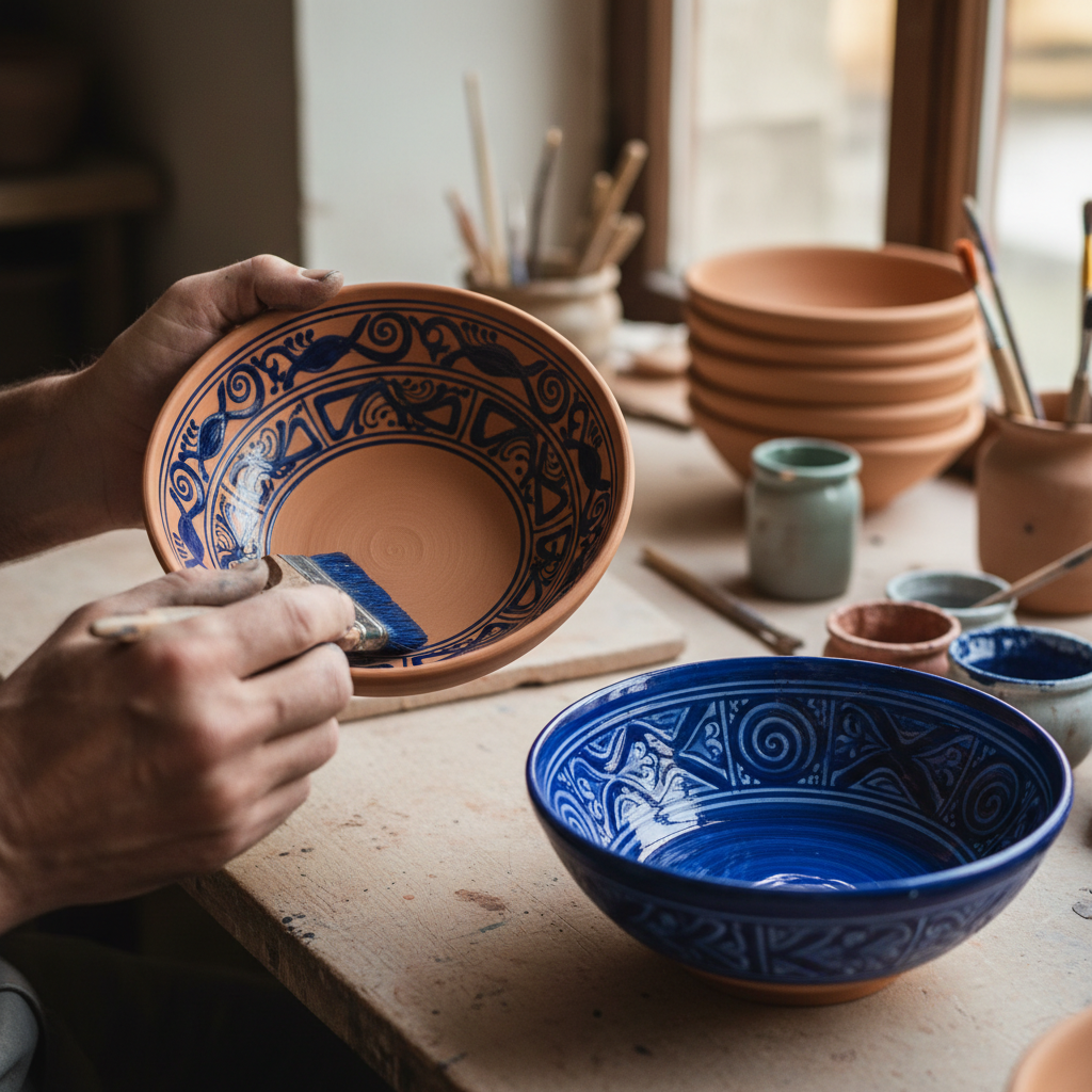Glazing Earthenware Bowls in Cobalt Blue: Ancient Mediterranean Patterns — visual companion 2