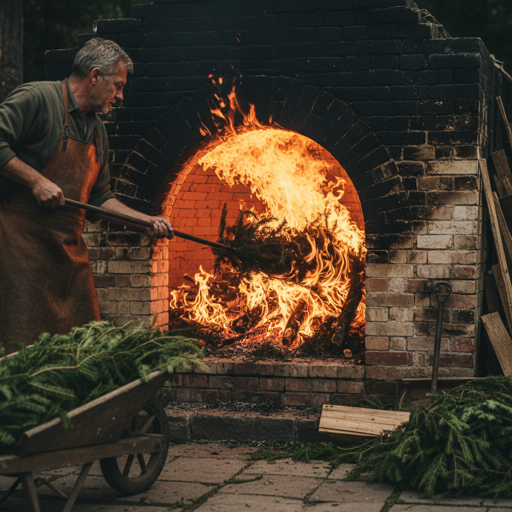 The Wood-Fired Brick Kiln: Stoke Holes, Fir Boughs, and 1000-Degree Flame — visual companion 2