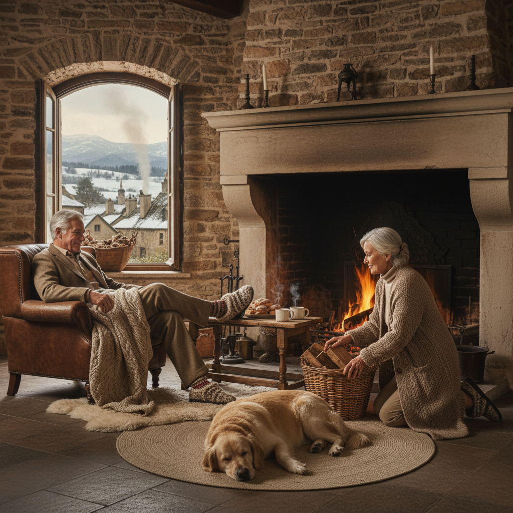 Woolen Slippers and Hearthside Warmth: Unwinding After an Active Afternoon — visual companion 3