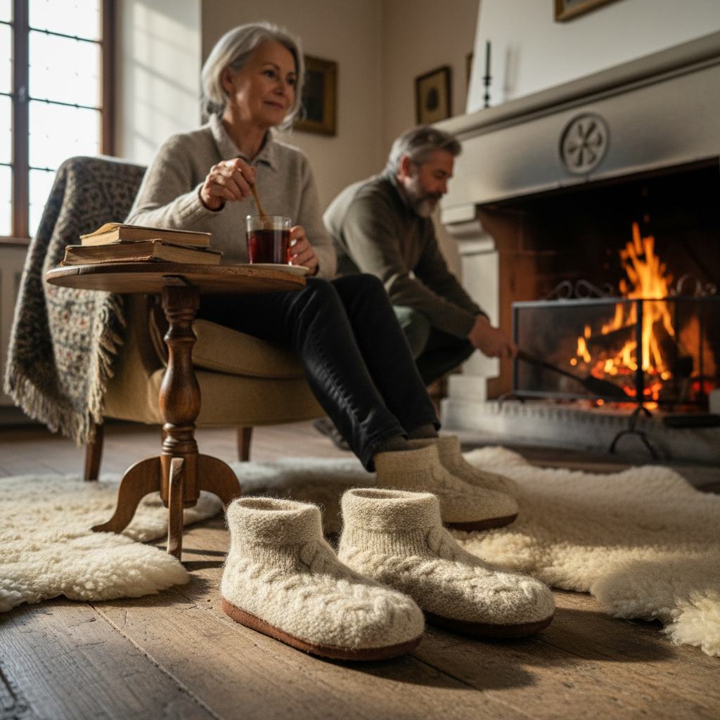 Woolen Slippers and Hearthside Warmth: Unwinding After an Active Afternoon — visual companion 2