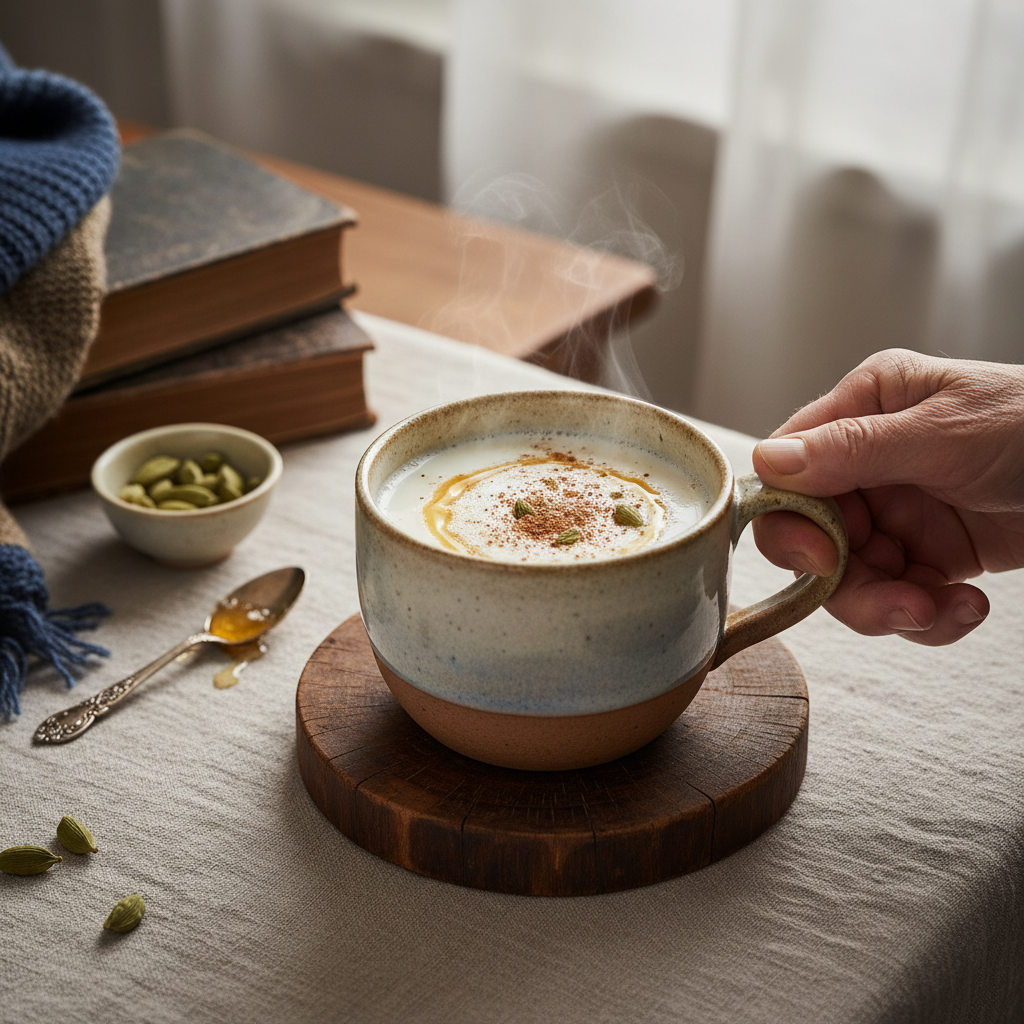 A Cup of Hot Milk with Cardamom and Honey: Grandmother's Bedtime Restorative — visual companion 2