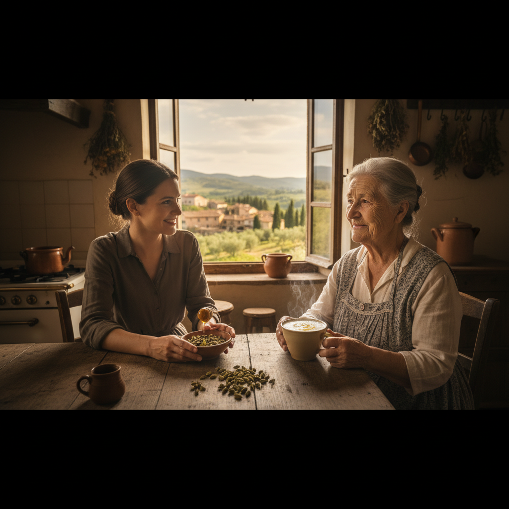 A Cup of Hot Milk with Cardamom and Honey: Grandmother's Bedtime Restorative — visual companion 3