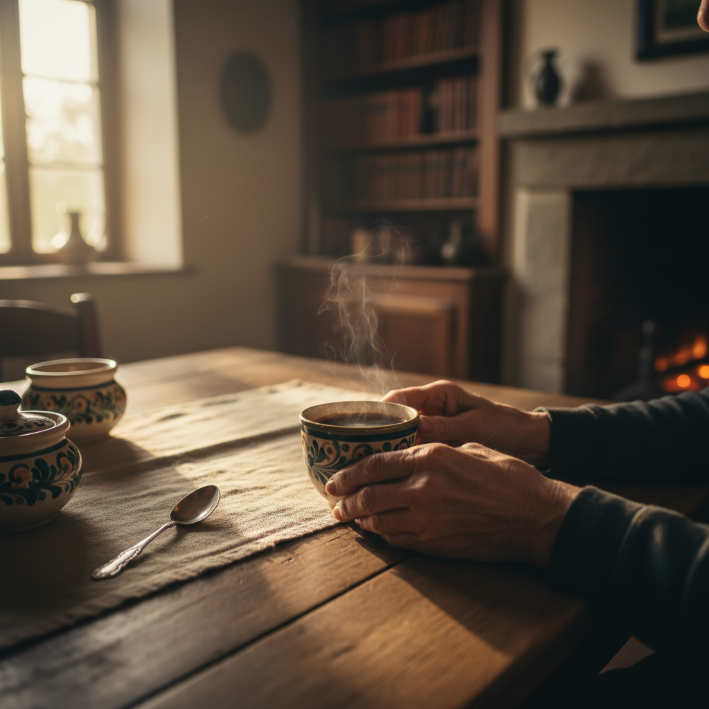 The Silent House at Dawn: The First Quiet Sips of Coffee Before the World Awakes — visual companion 2