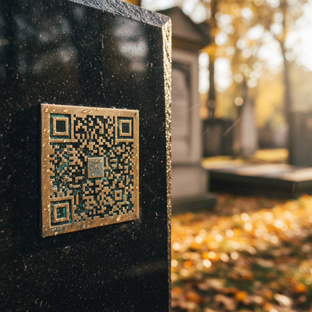 Der umfassende Leitfaden zu Grabsteinen mit QR-Codes: Werkstoffkunde, Friedhofsvorschriften und digitale Bewahrung über Jahrhunderte — Redaktionelles Bild 2