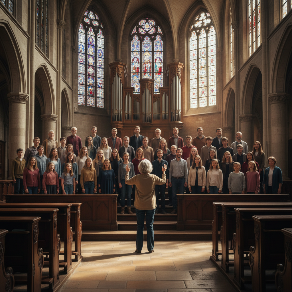 Chorgesang und die Freude gemeinsamer Harmonie — Redaktionelles Bild 3