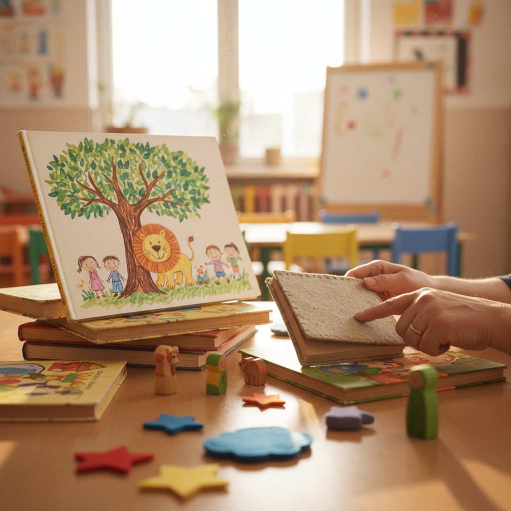 Contacontes voluntari a les escoles de primària locals — Imatge editorial 2