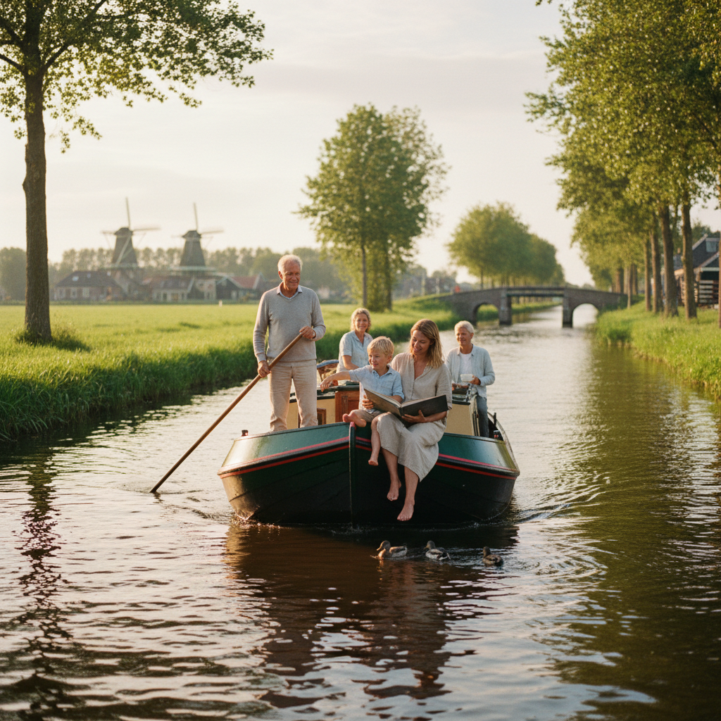 Kanalbootfahrten und der friedliche Rhythmus der Wasserwege — Redaktionelles Bild 3