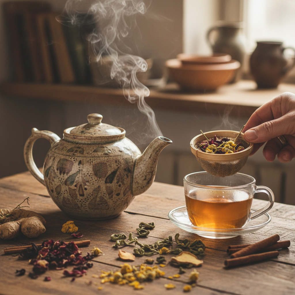 Tradicions del te i infusions d’herbes arreu del món — Imatge editorial 2