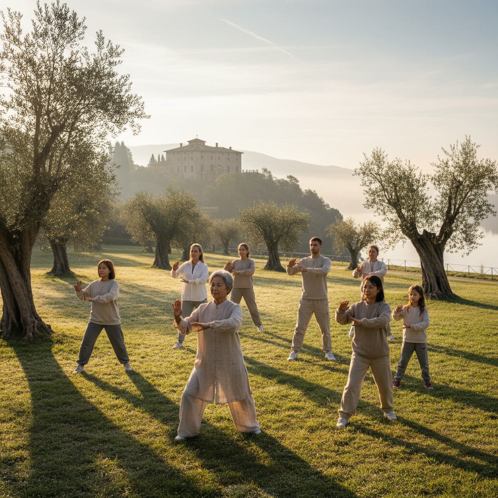 Exercicis de qigong per començar el matí amb energia suau — Imatge editorial 3