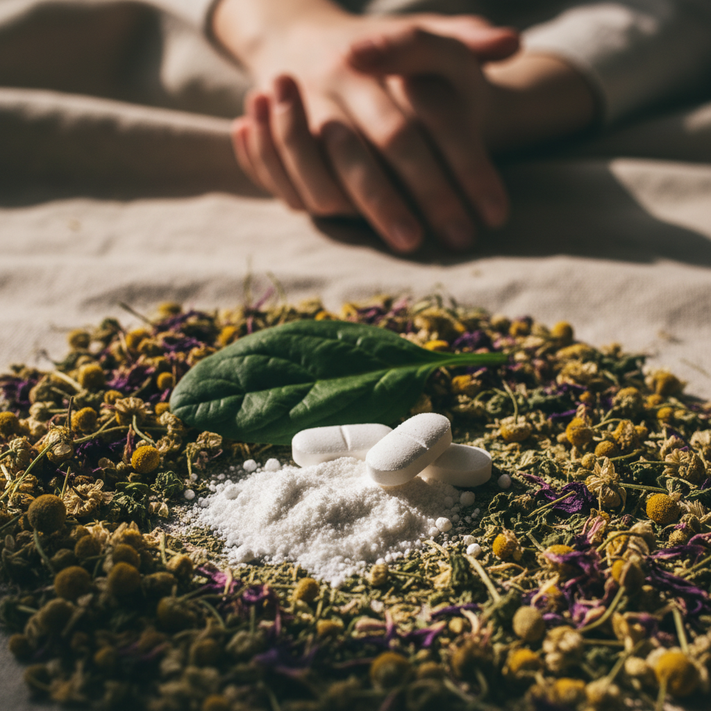 Glycinate de magnésium : restaurer l’architecture du sommeil profond et apaiser les crampes musculaires nocturnes — Visuel éditorial 2