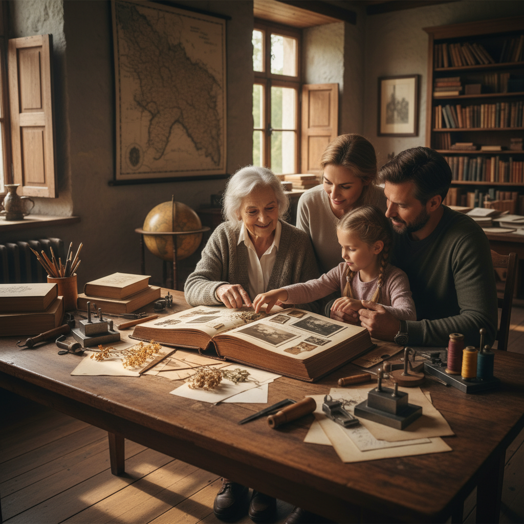 La chronique familiale : concevoir et relier un livre privé sur le patrimoine familial — Visuel éditorial 3