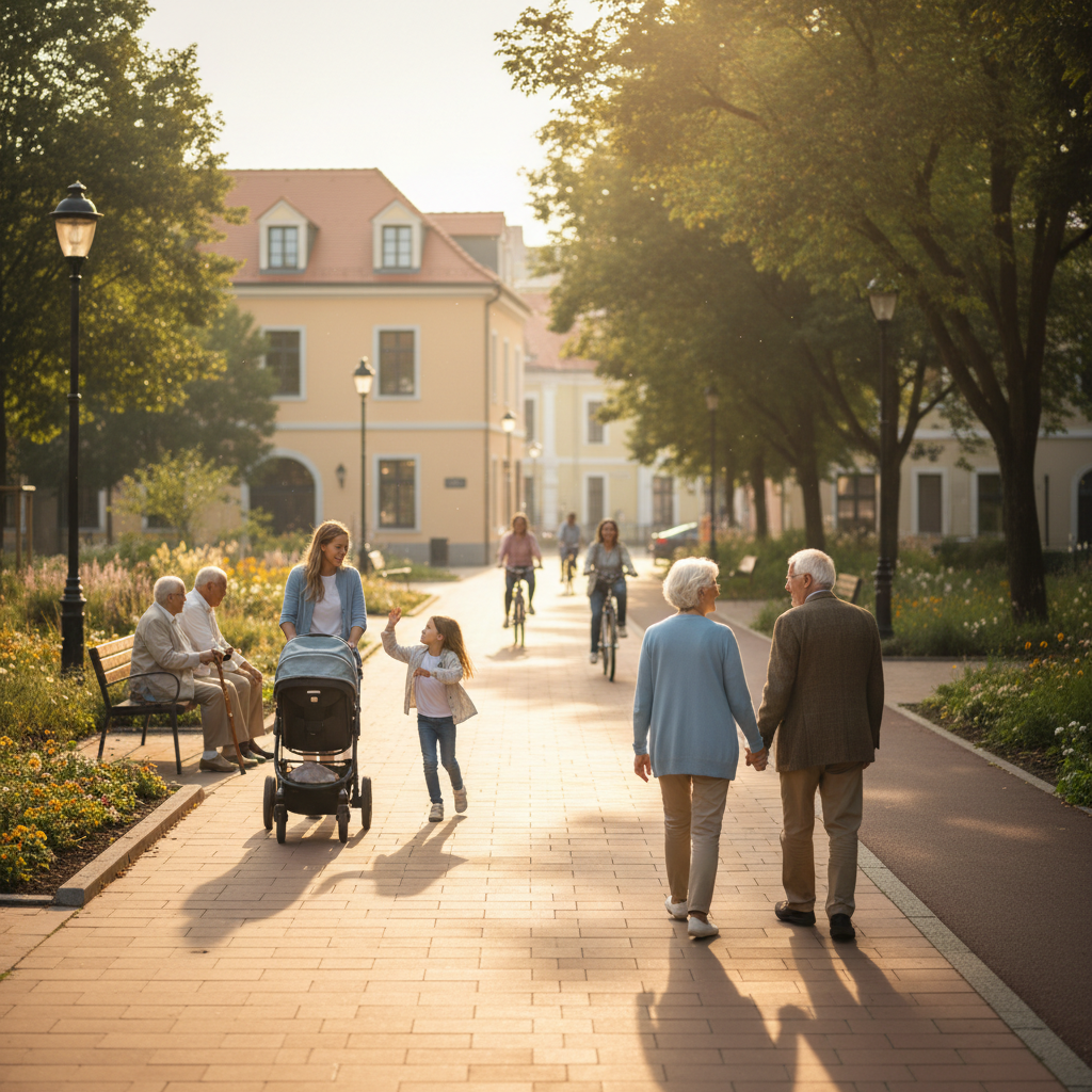 Des pas tout en douceur : concevoir des itinéraires plats et sûrs dans le quartier pour les personnes âgées — Visuel éditorial 3