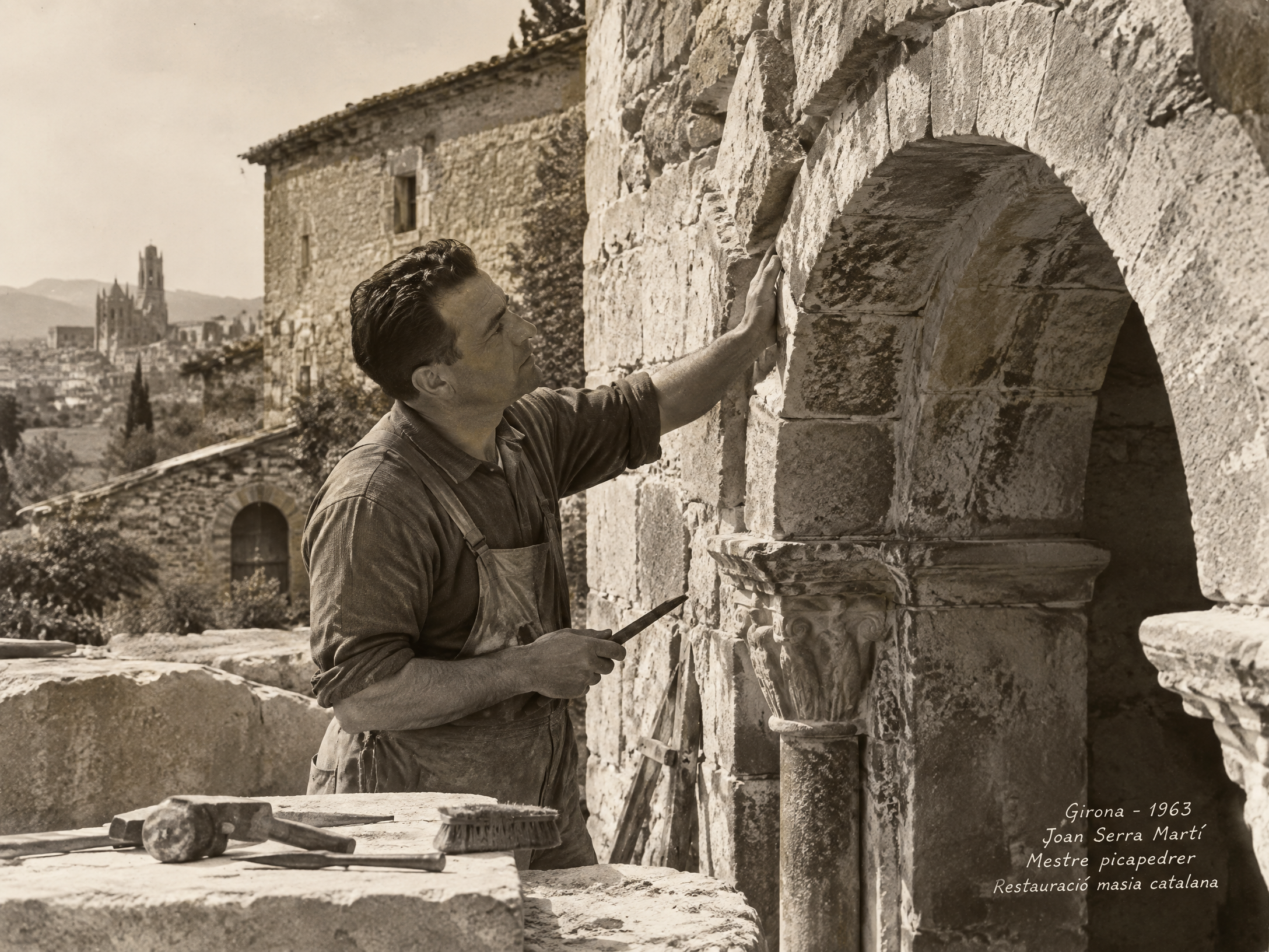 Illustrative stonework associated with Joan Serra Martí's sample story